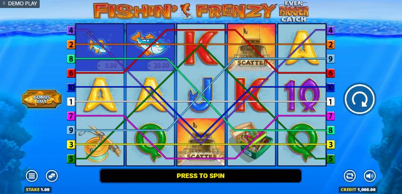 Fishin Frenzy Even Bigger Catch slot game artwork