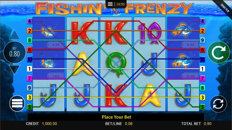 Fishin Frenzy Jackpot King slot game artwork