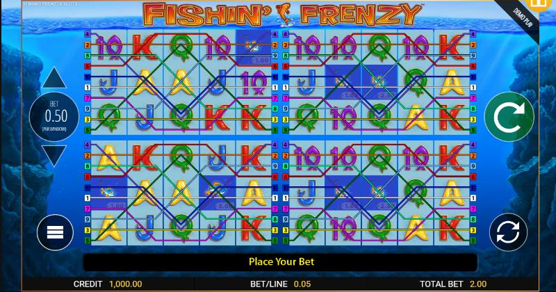 Fishin Frenzy Power 4 Slots slot game artwork