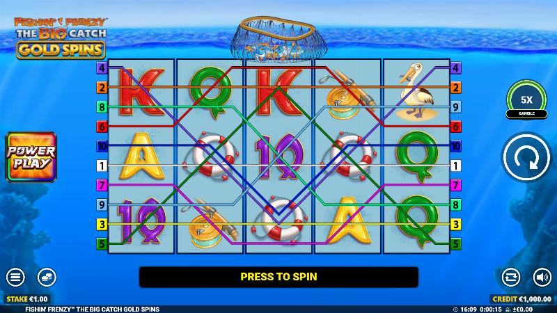 Fishin’ Frenzy The Big Catch Gold Spins slot game artwork