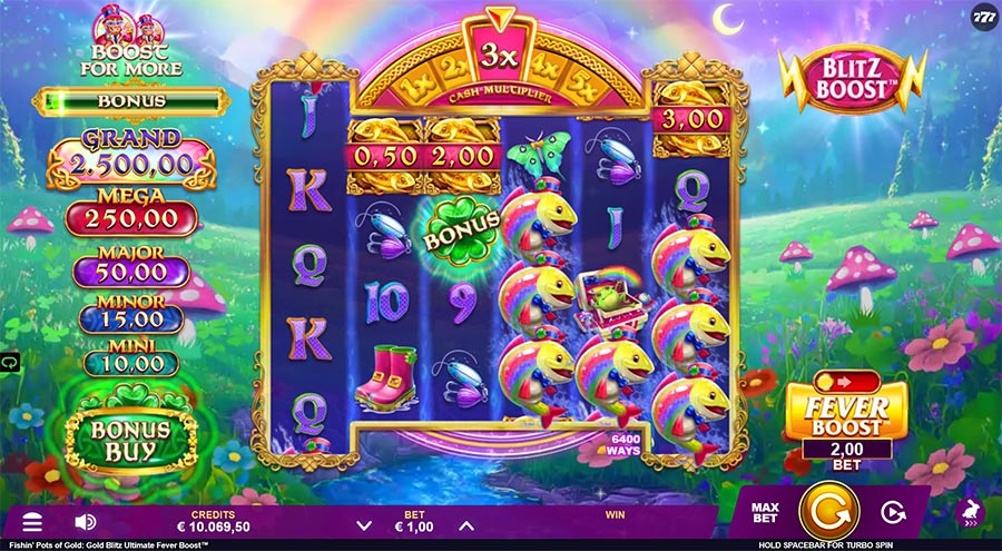 Fishin’ Pots of Gold Gold Blitz Ultimate Fever Boost slot game artwork
