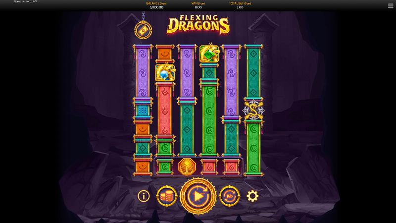 Flexing Dragons slot game artwork