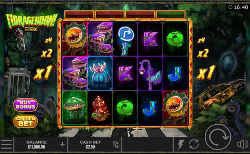Florageddon! slot game artwork
