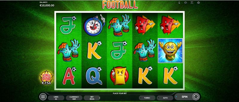 Football slot game artwork