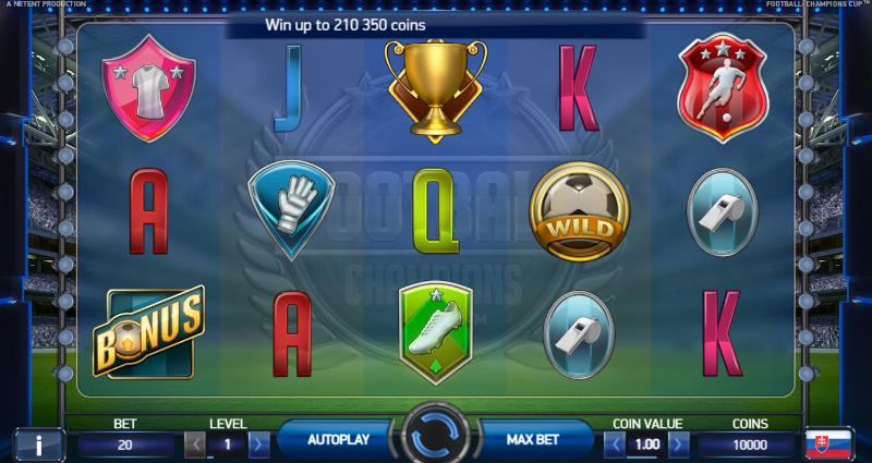 Football: Champions Cup slot game artwork