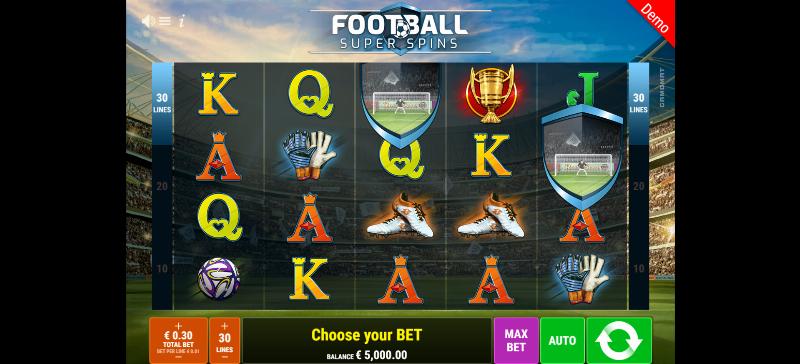 Football Super Spins slot game artwork