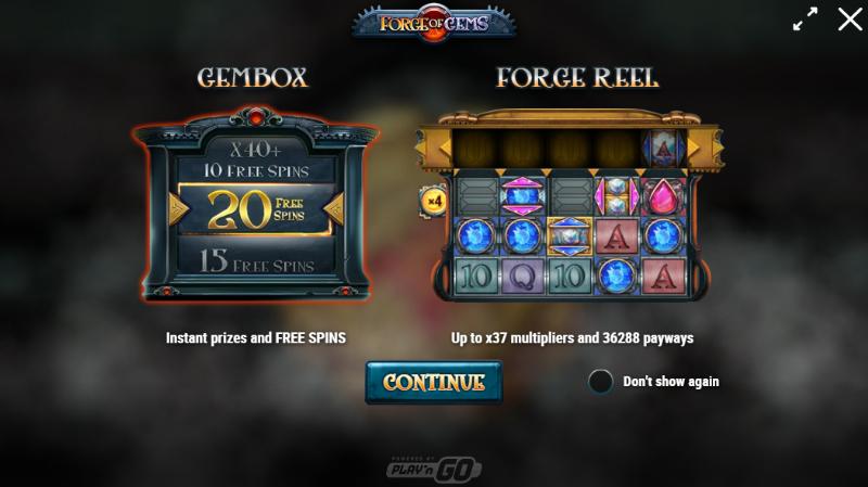 Forge Of Gems slot game artwork