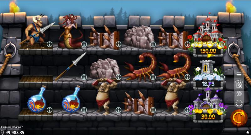 Fortress Charge slot game artwork