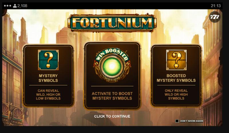 Fortunium slot game artwork