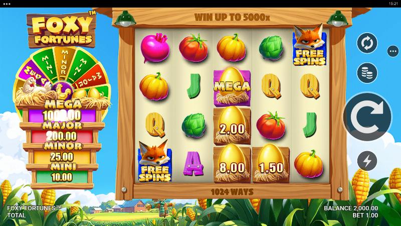 Foxy Fortunes slot game artwork