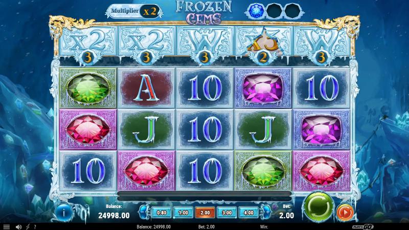 Frozen Gems slot game artwork