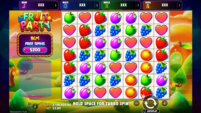 Fruit Party Oranje Jackpot slot game artwork