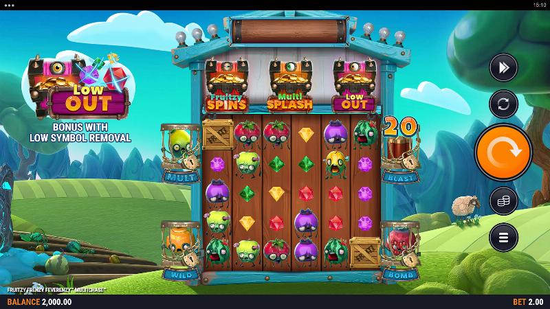 Fruitzy Frenzy Feverenzy Multichase slot game artwork