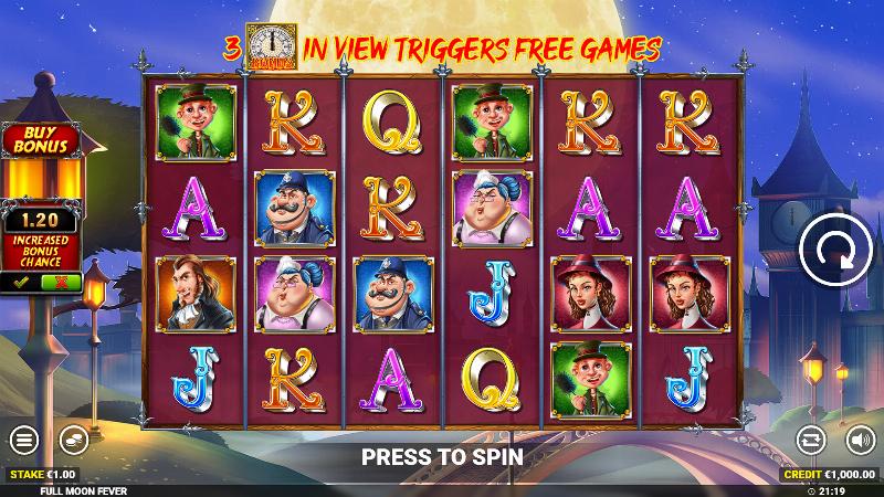 Full Moon Fever slot game artwork