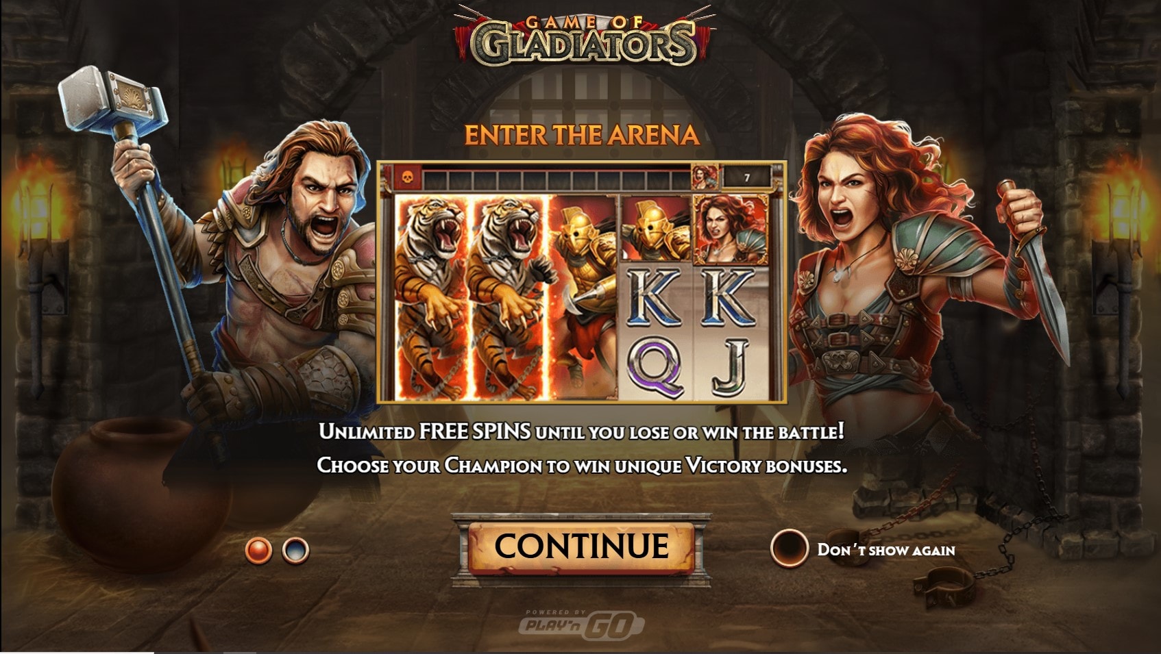 Game Of Gladiators slot game artwork