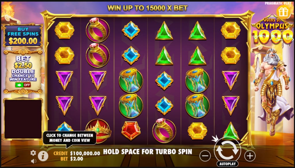 Gates Of Olympus 1000 slot game artwork