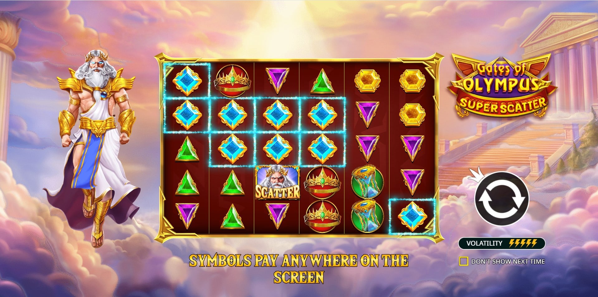 Gates Of Olympus Super Scatter slot game artwork