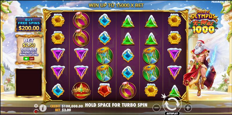 Gates Of Olympus Xmas 1000 slot game artwork