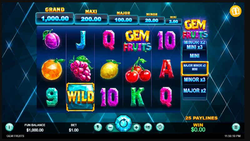 Gem Fruits slot game artwork