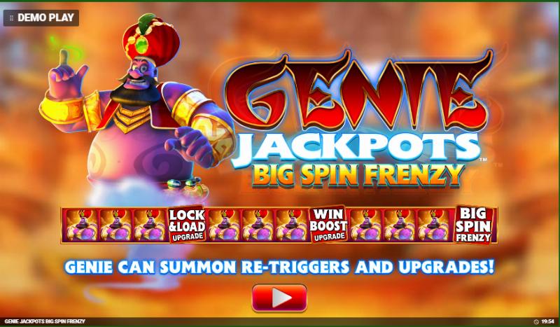 Genie Jackpots Big Spin Frenzy slot game artwork