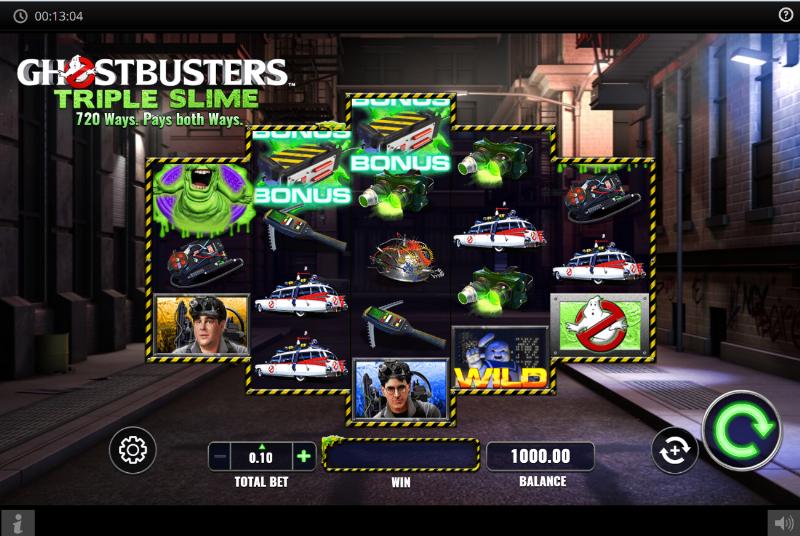 Ghostbusters Triple Slime slot game artwork