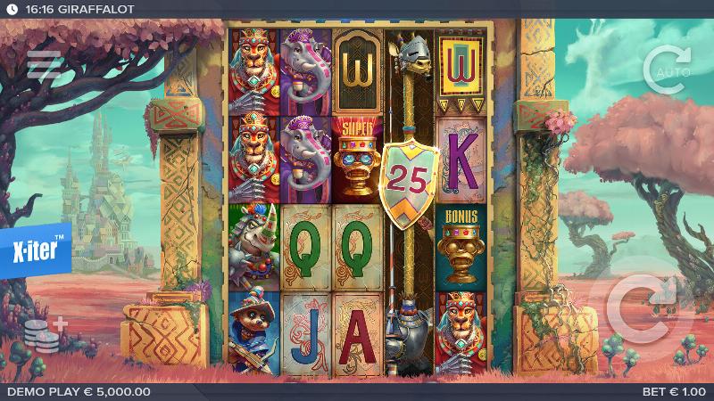 Giraffalot slot game artwork