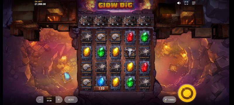 Glow Dig slot game artwork