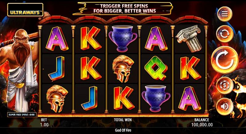 God Of Fire slot game artwork