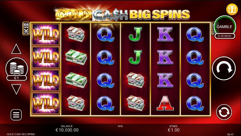 Gold Cash Big Spins slot game artwork