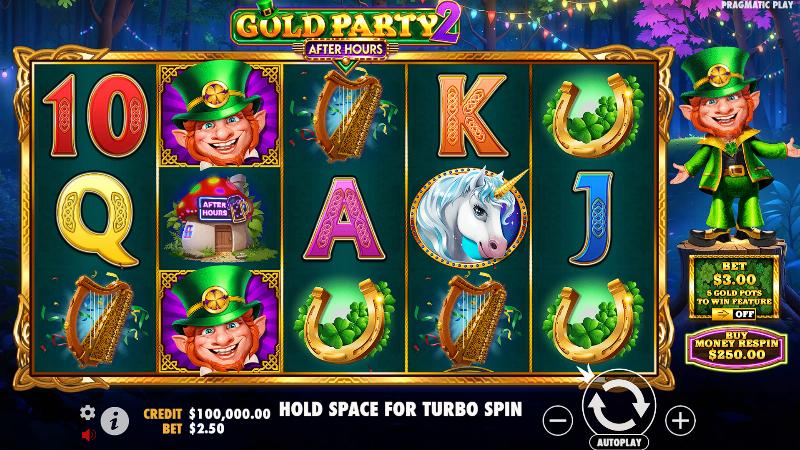 Gold Party 2 After Hours slot game artwork