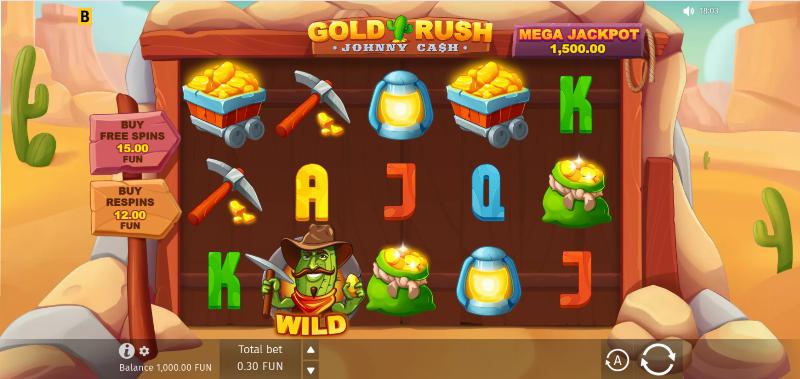 Gold Rush With Johnny Cash slot game artwork