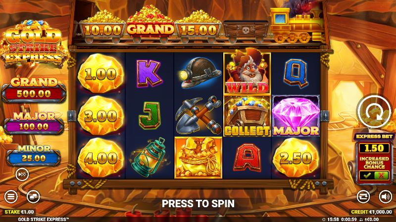 Gold Strike Express slot game artwork