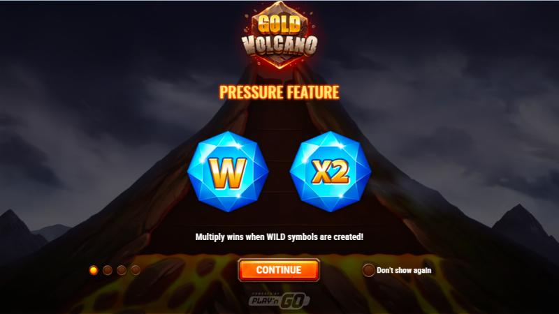 Gold Volcano slot game artwork