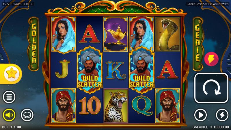 Golden Genie & The Walking Wilds slot game artwork