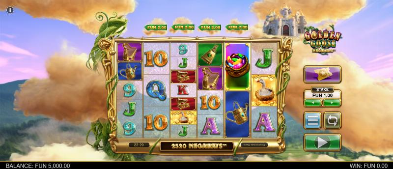 Golden Goose Megaways slot game artwork