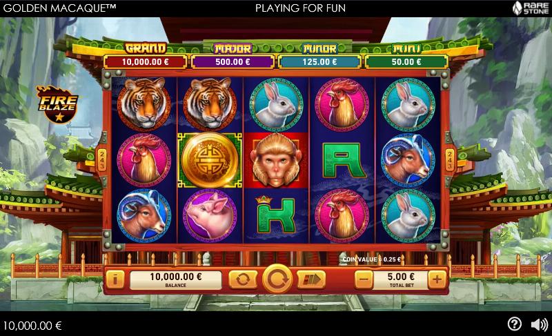 Golden Macaque slot game artwork