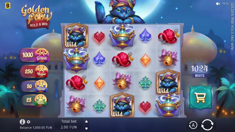 Golden Paw Hold & Win slot game artwork