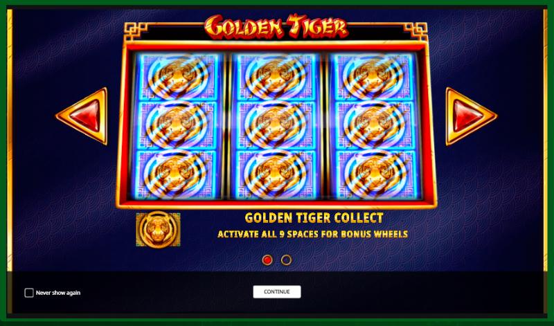 Golden Tiger slot game artwork