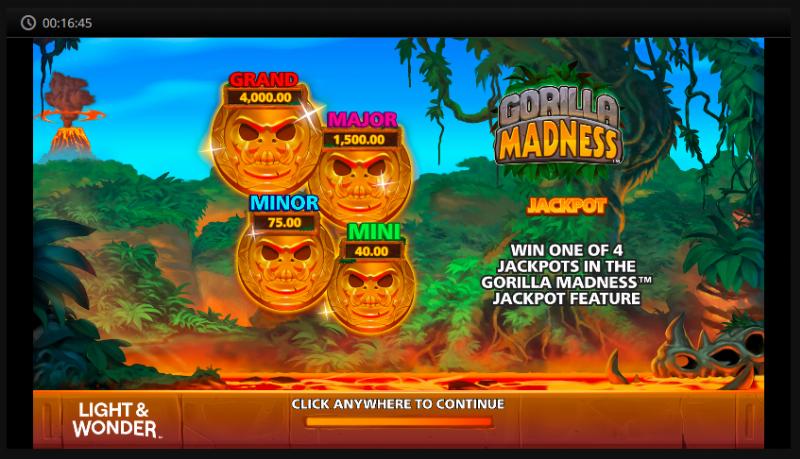 Gorilla Madness slot game artwork