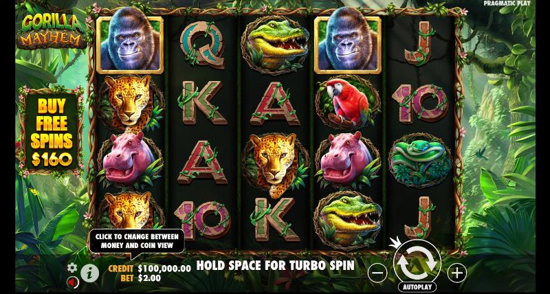 Gorilla Mayhem slot game artwork