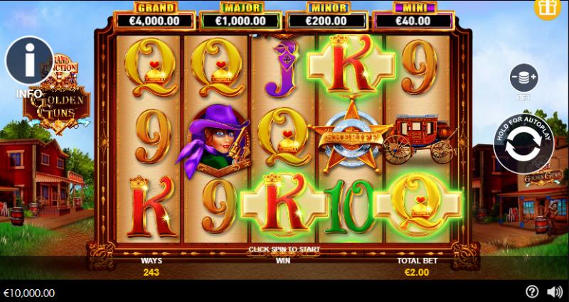 Grand Junction: Golden Guns slot game artwork