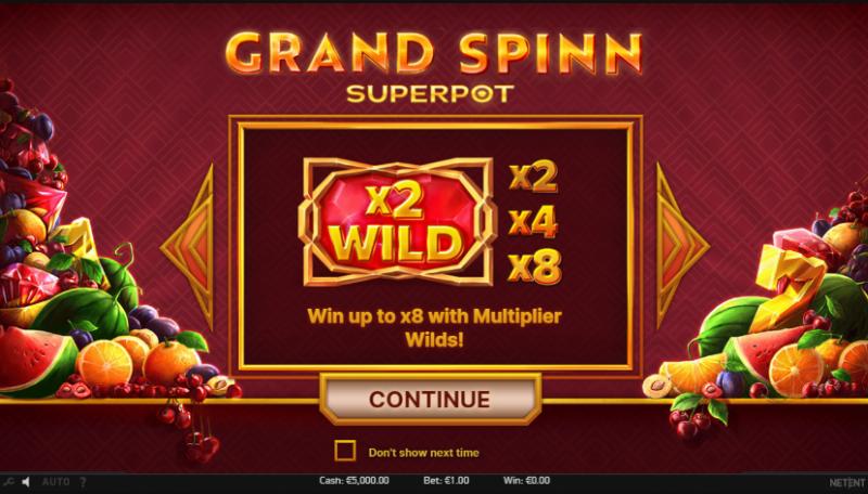 Grand Spinn slot game artwork