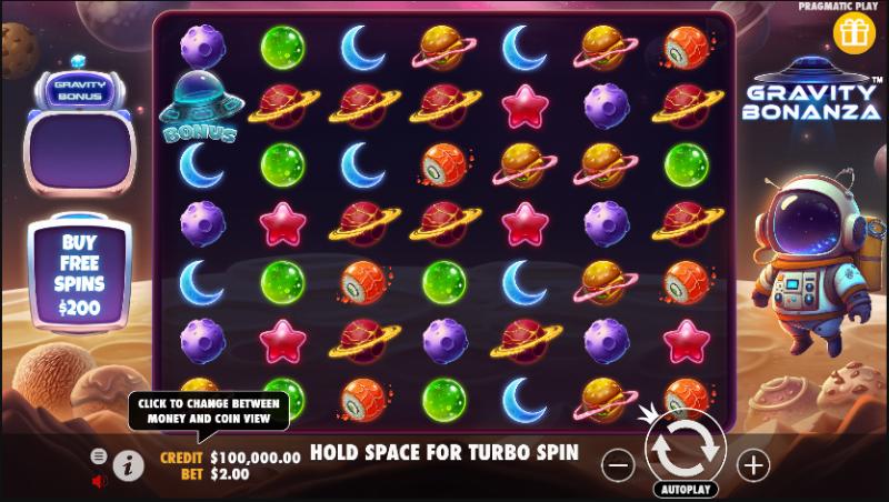 Gravity Bonanza slot game artwork