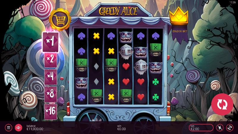 Greedy Alice slot game artwork