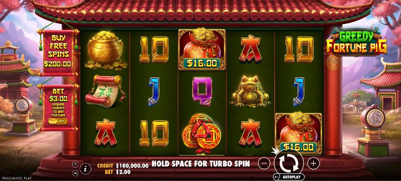 Greedy Fortune Pig slot game artwork