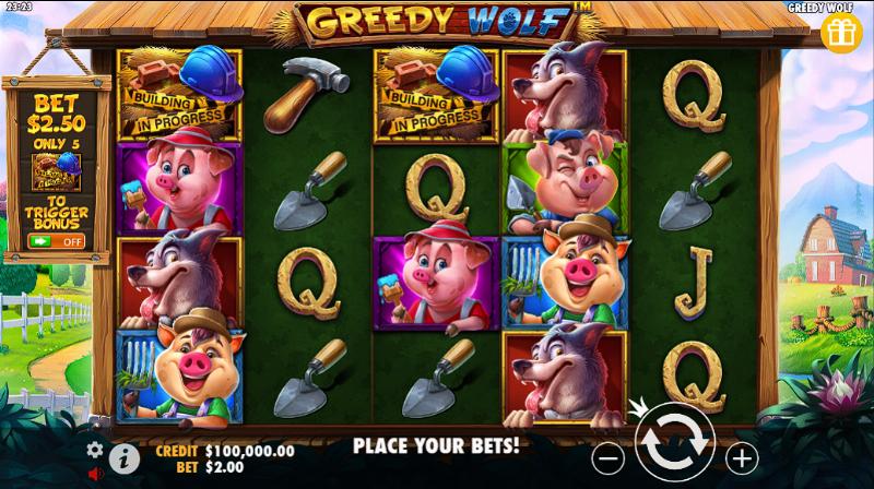 Greedy Wolf slot game artwork