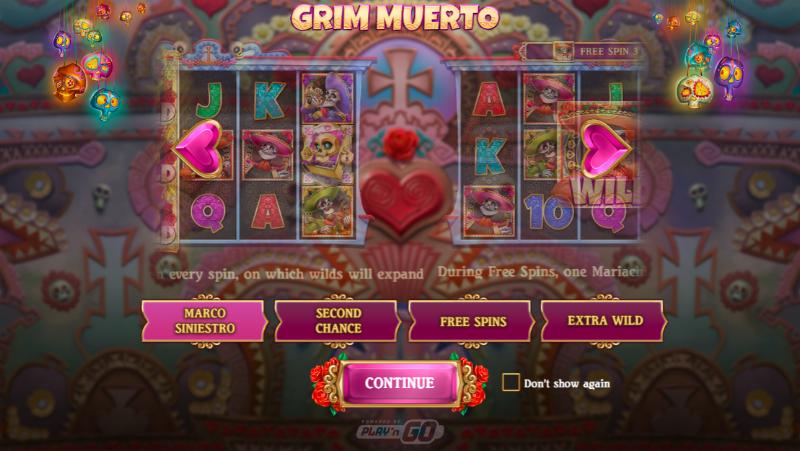 Grim Muerto slot game artwork