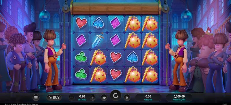 Groovy Knights Dream Drop slot game artwork
