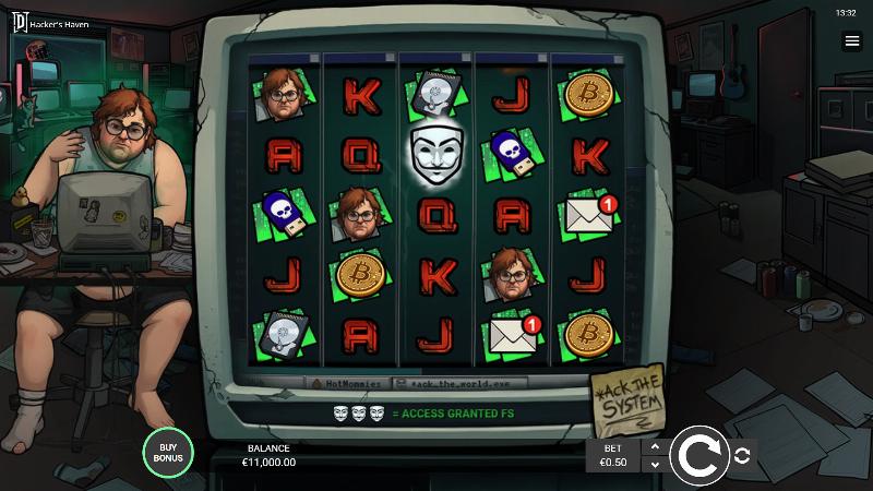Hacker’s Haven slot game artwork