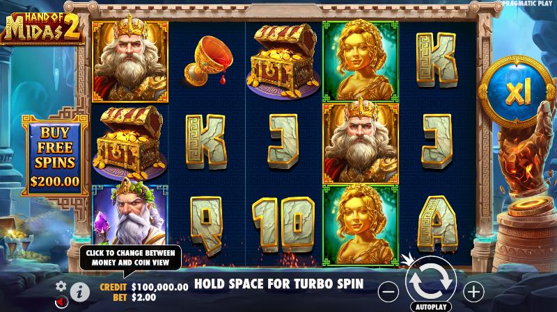 Hand Of Midas 2 slot game artwork